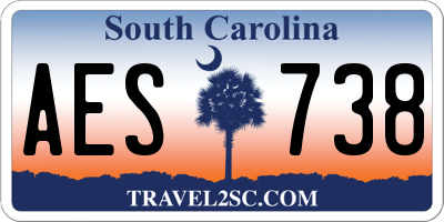 SC license plate AES738