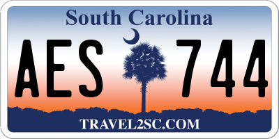 SC license plate AES744