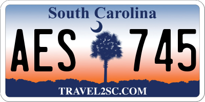 SC license plate AES745