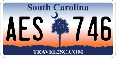 SC license plate AES746