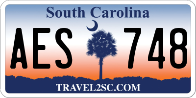 SC license plate AES748