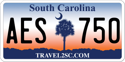 SC license plate AES750