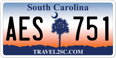 SC license plate AES751