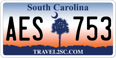 SC license plate AES753