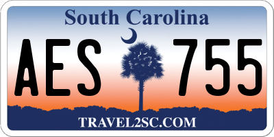SC license plate AES755