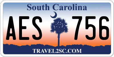 SC license plate AES756