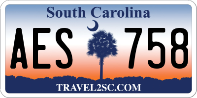 SC license plate AES758