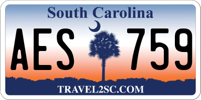 SC license plate AES759