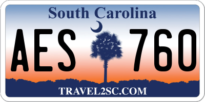 SC license plate AES760