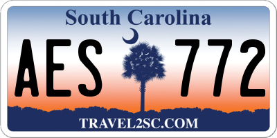 SC license plate AES772