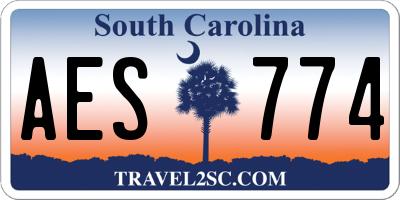 SC license plate AES774