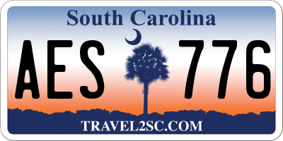 SC license plate AES776