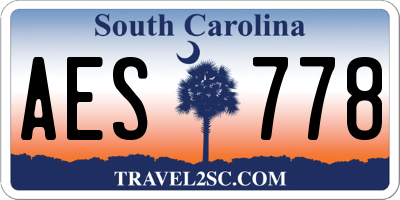 SC license plate AES778