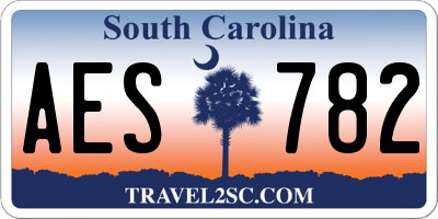 SC license plate AES782