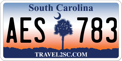 SC license plate AES783