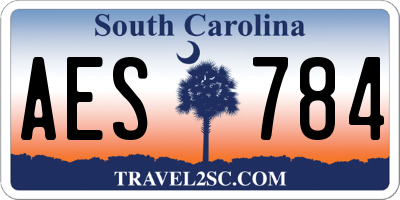 SC license plate AES784