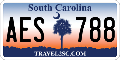 SC license plate AES788