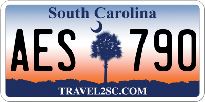SC license plate AES790