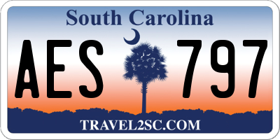 SC license plate AES797