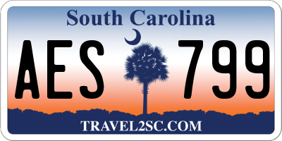 SC license plate AES799