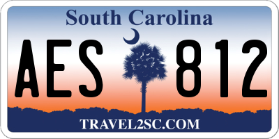 SC license plate AES812