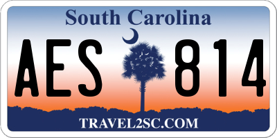 SC license plate AES814