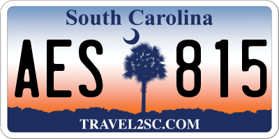 SC license plate AES815