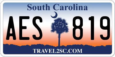 SC license plate AES819