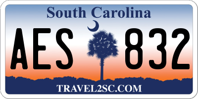 SC license plate AES832