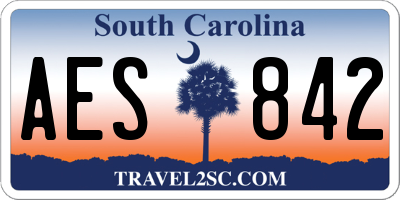 SC license plate AES842