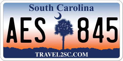 SC license plate AES845