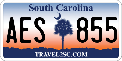 SC license plate AES855
