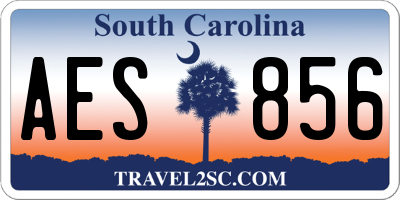 SC license plate AES856