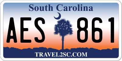SC license plate AES861