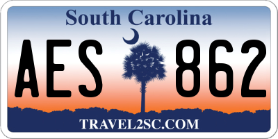 SC license plate AES862
