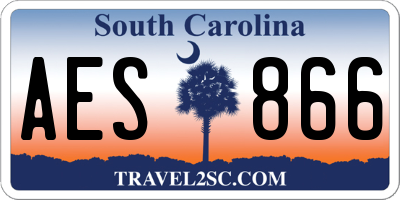 SC license plate AES866