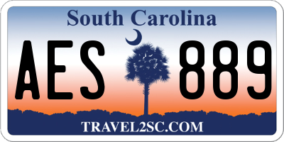 SC license plate AES889