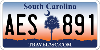 SC license plate AES891