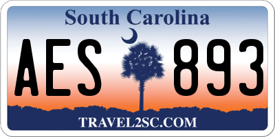 SC license plate AES893