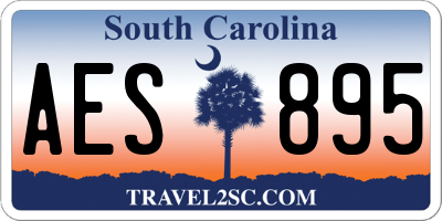 SC license plate AES895
