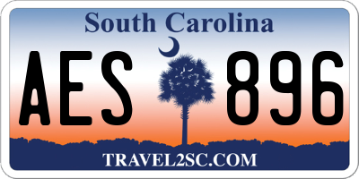 SC license plate AES896