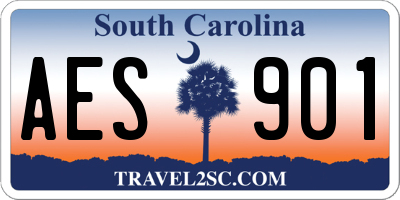 SC license plate AES901