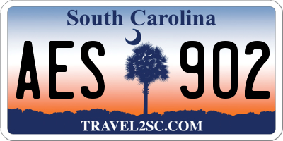 SC license plate AES902