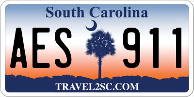 SC license plate AES911