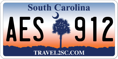 SC license plate AES912