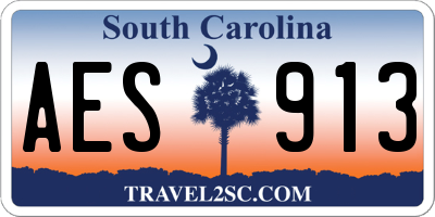 SC license plate AES913