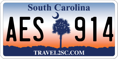 SC license plate AES914