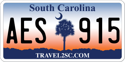 SC license plate AES915