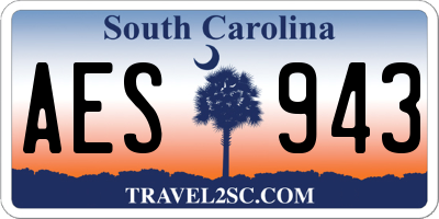 SC license plate AES943