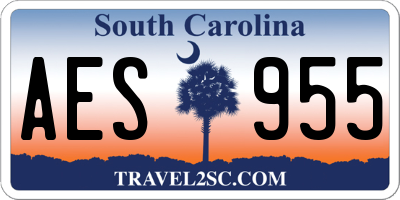SC license plate AES955